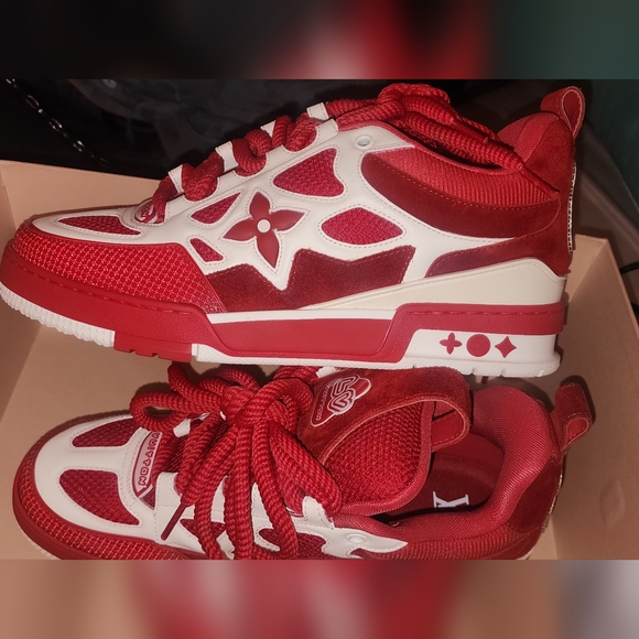Brand new Louis Vuitton LV Skate Sneakers in Red & White - Picture 12 of 15